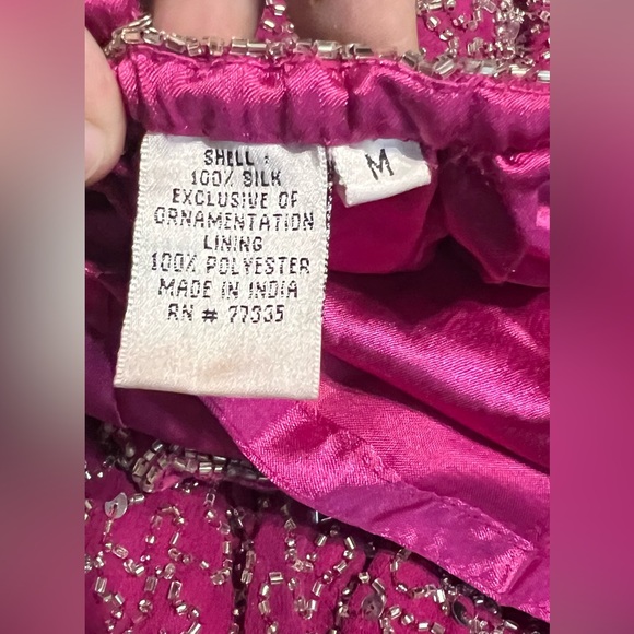 NWOT: Stunning Scala Fuchsia Sequined Long Backless Gown! Size Medium. 💖 - Picture 12 of 16